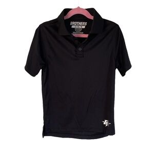 Brothers Boys Black Activewear Coolgear Polo Shirt Size 6